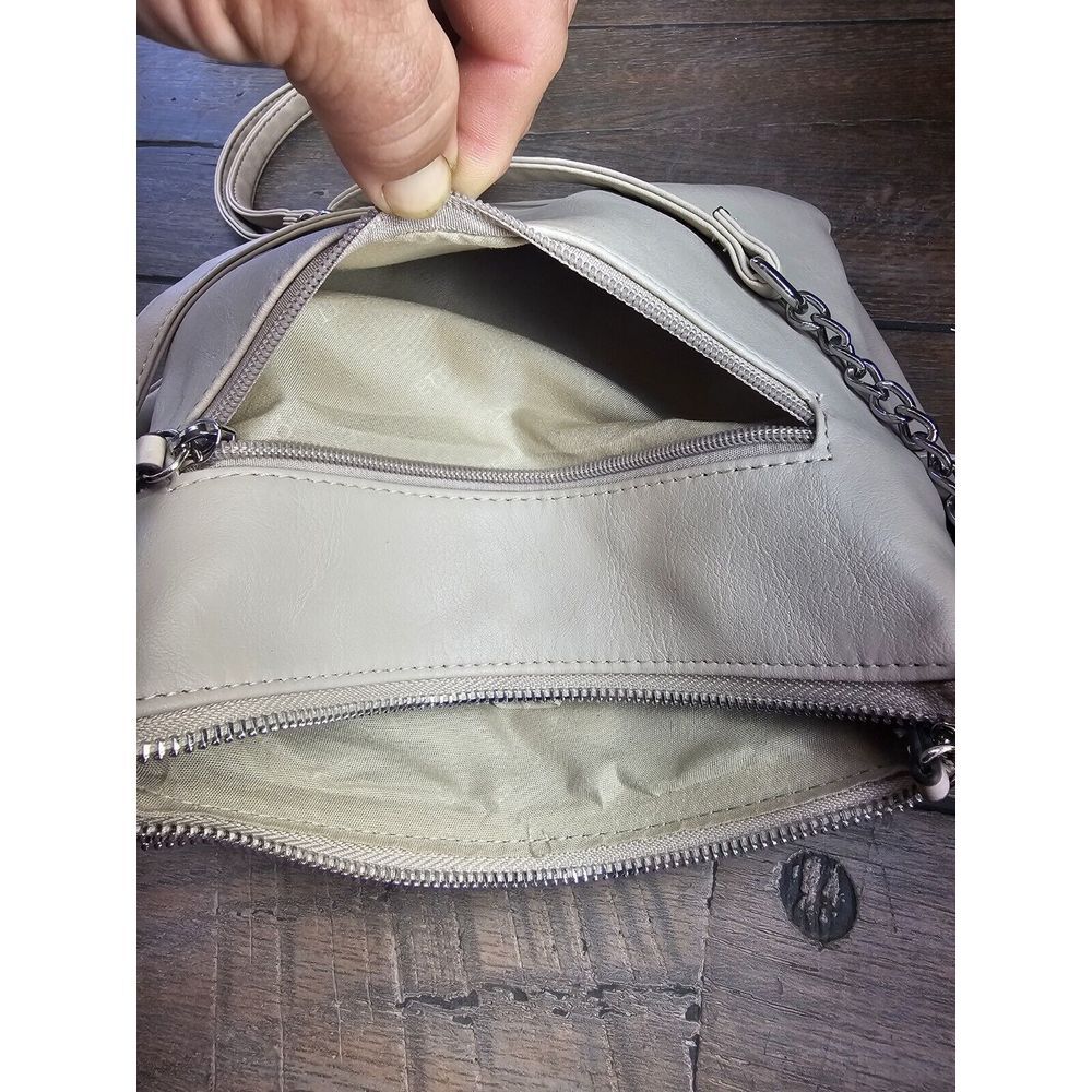 Rosetti Beige Purse Crossbody Shoulder Bag Adjustable Strap VG Multi Pocket - Picture 13 of 16